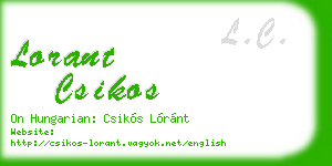lorant csikos business card
